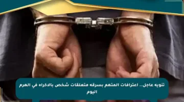 تنويه عاجل.. اعترافات المتهم بسرقة متعلقات شخص بالإكراه في الهرم اليوم